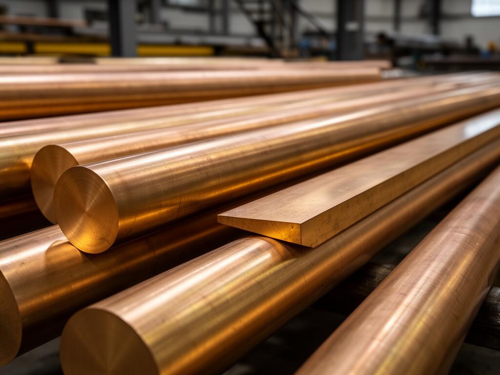 Bronze Rectangle Bar Supply cross-section and profile view