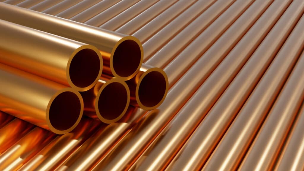 Seamless copper pipe for industrial use